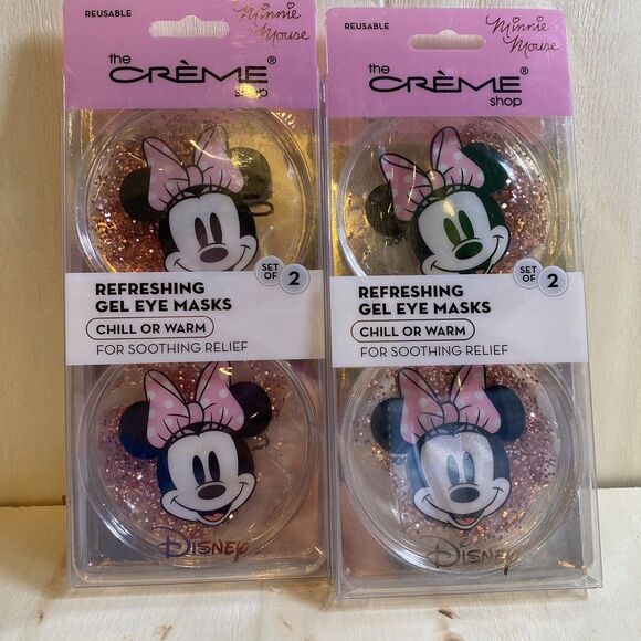 Creme Shop Minnie Mouse Refreshing Reusable Gel‎ Eye Masks Chill Warm Two Sets - Picture 1 of 5